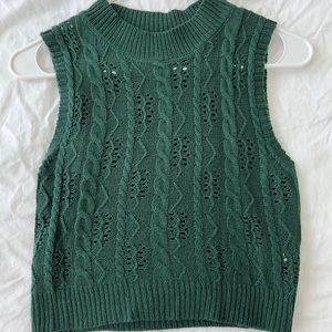 Green sweater vest